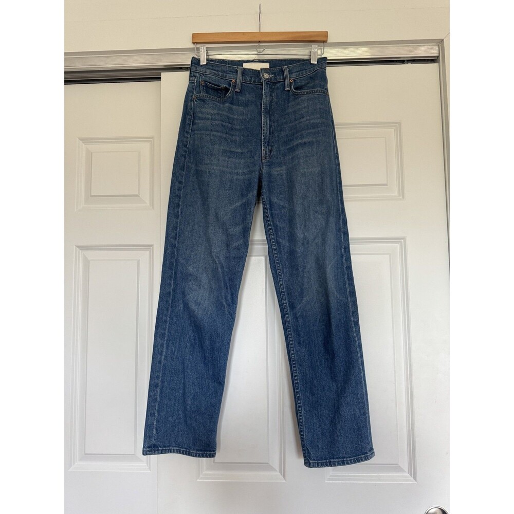 Mother Superior Womens Blue 27 Perfect Drug High Waisted Study Hover Jeans Baggy